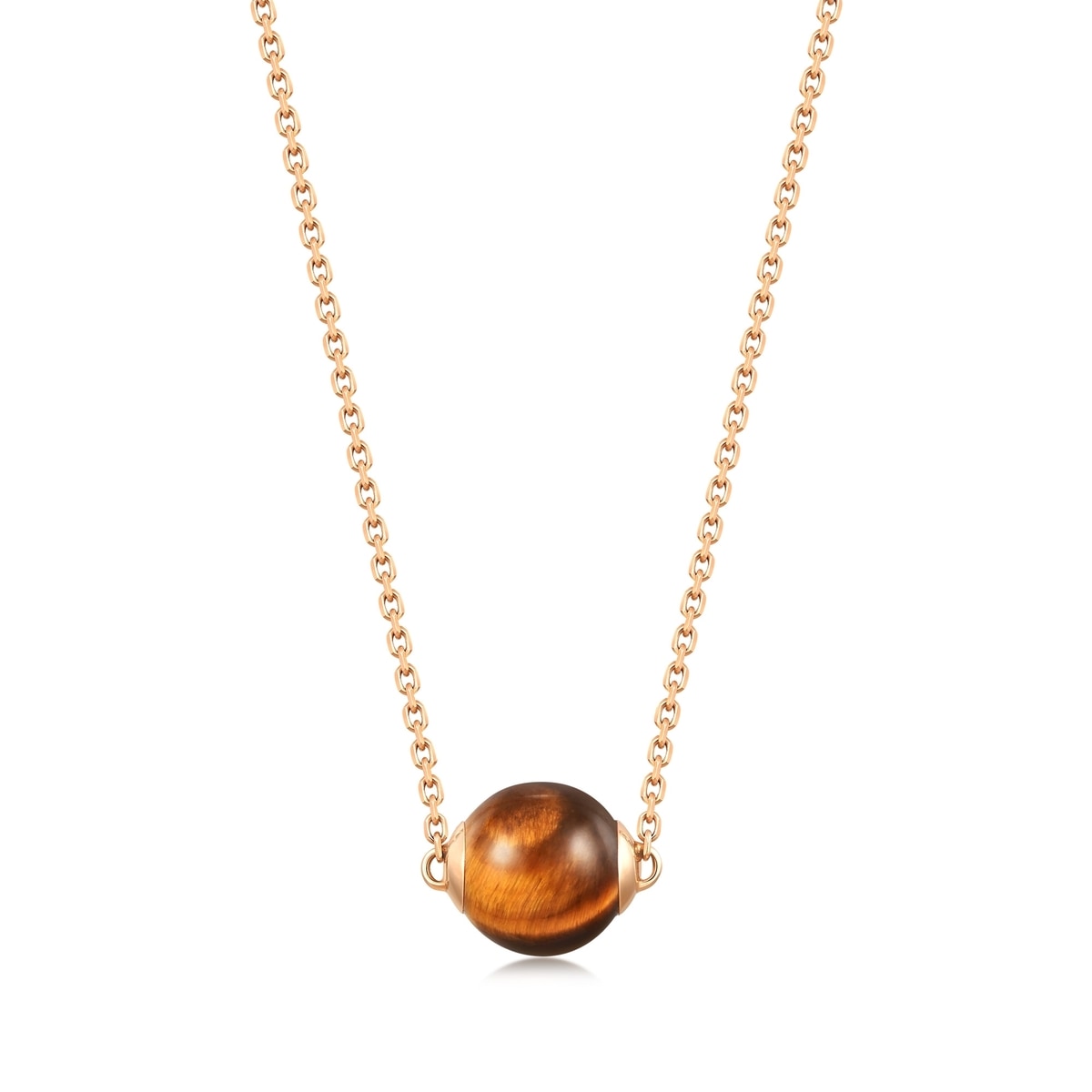 Cosmos' 18K Rose Gold Tiger's-eye Necklace
