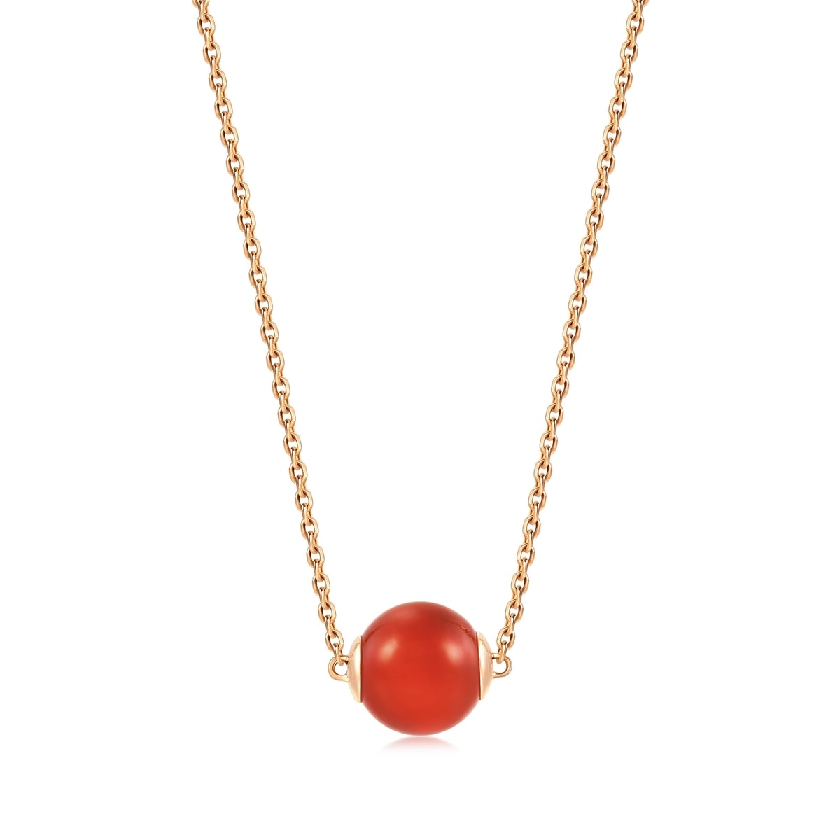 18K/750 Gold (Rose) Chalcedony Necklace