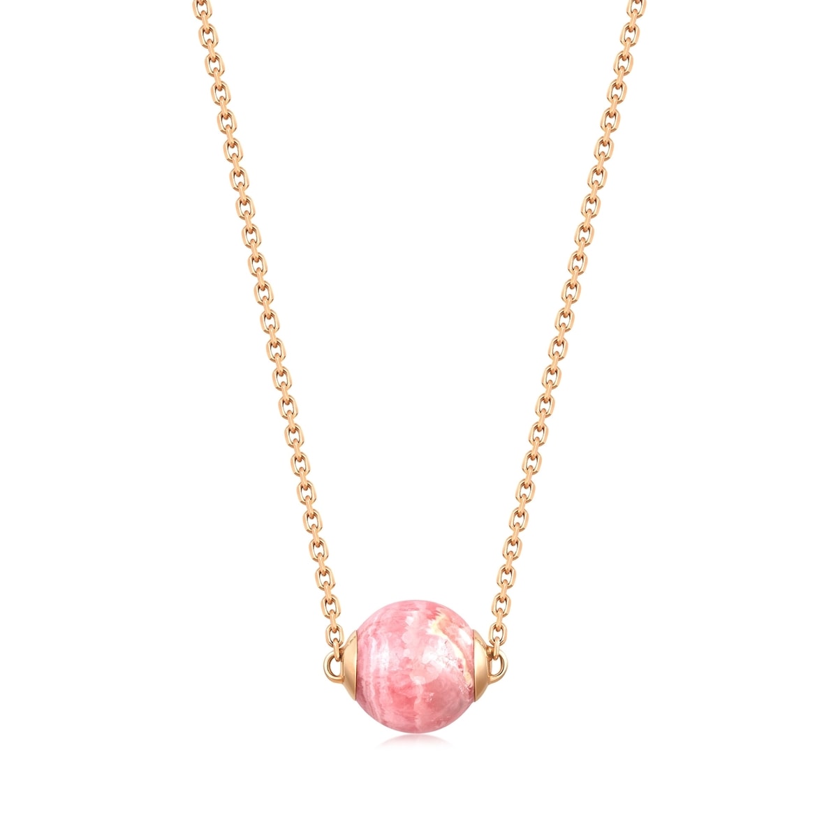 18K/750 Gold (Rose) Rhodochrosite Necklace