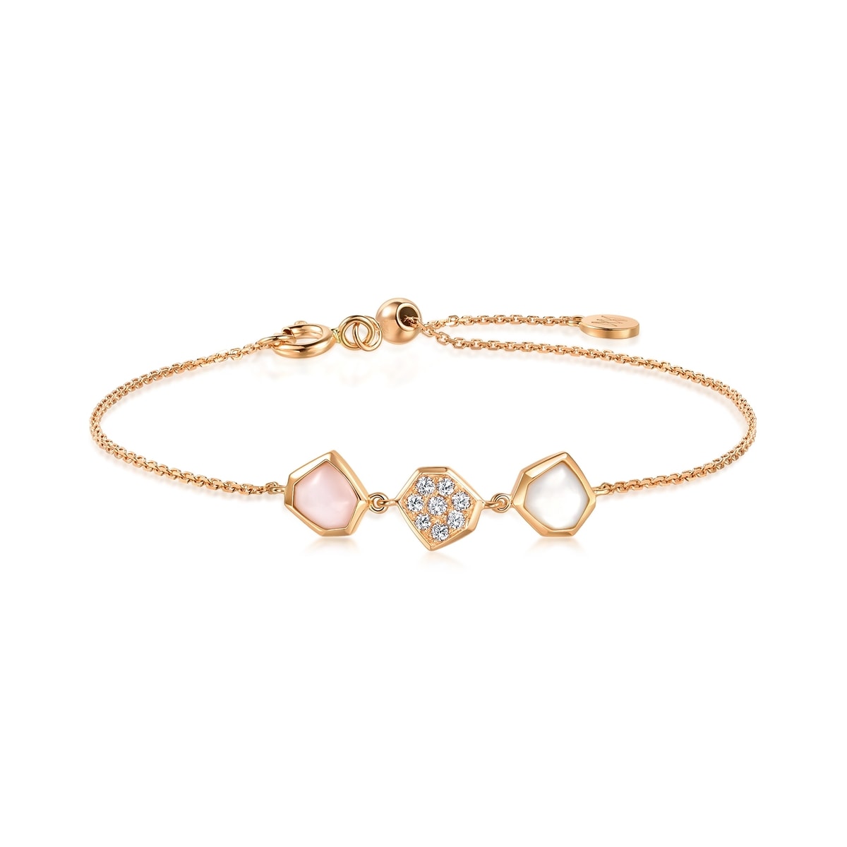 Harmony' 18K Rose Gold Mother of Pearl Bracelet