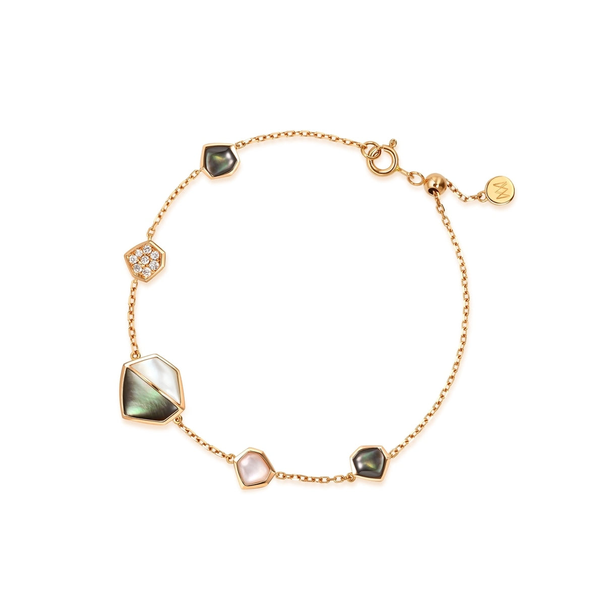 Harmony' 18K Rose Gold Mother of Pearl Bracelet