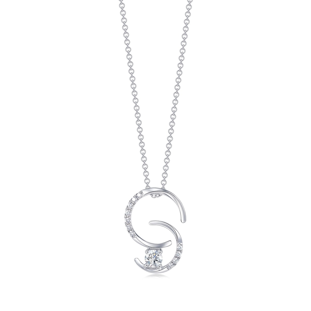 18K White Gold Diamond Necklace