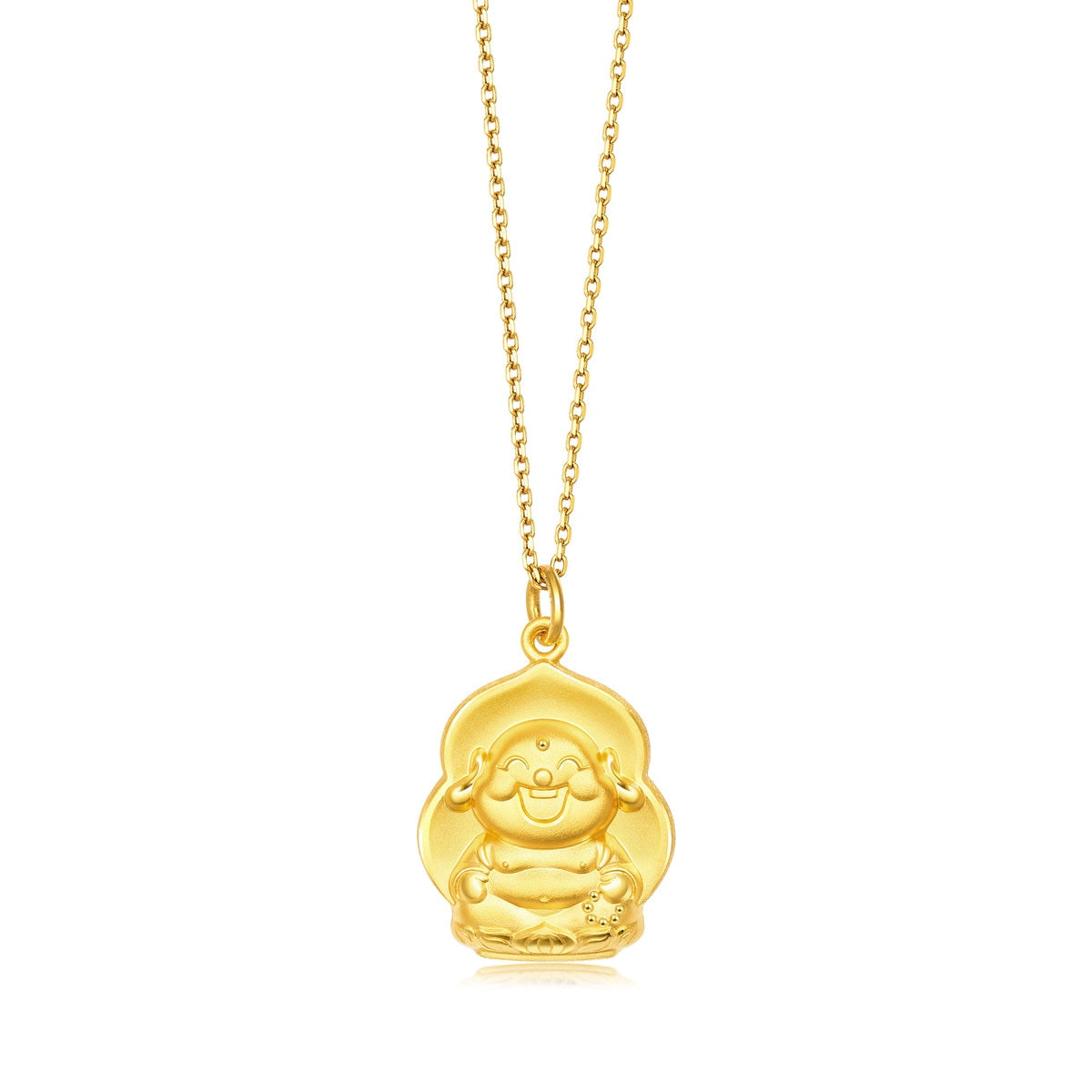 Fate with Buddha' 999.9 Gold Maitreya Buddha Pendant