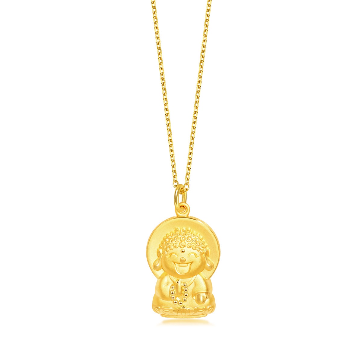 Fate with Buddha' 999.9 Gold Buddha Pendant