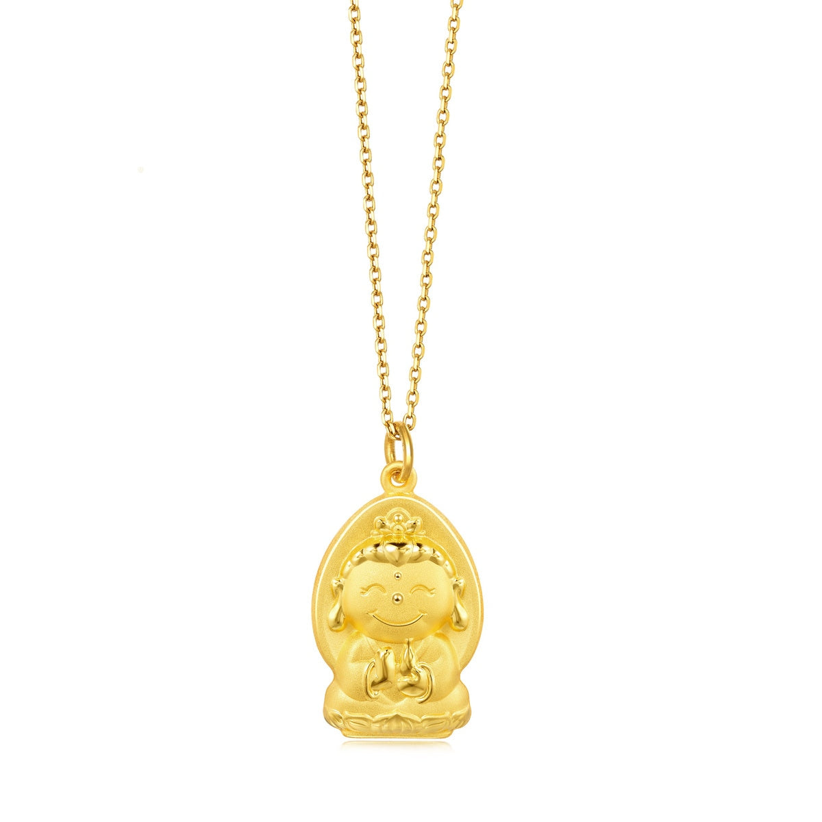 Fate with Buddha' 999.9 Gold Pendant