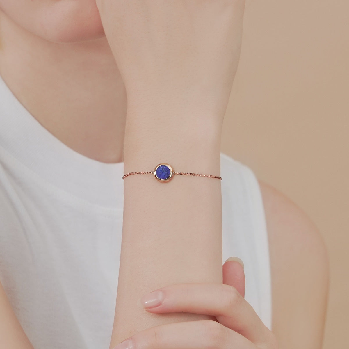 Timeless' 18K Rose Gold Lapis Lazuli Bracelet