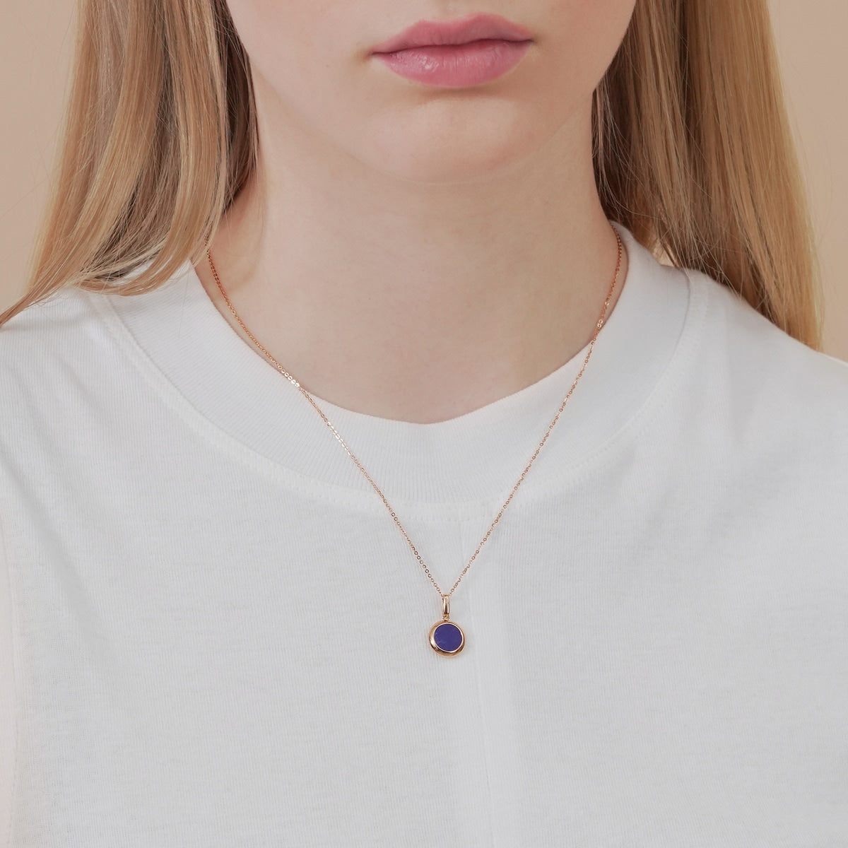 Timeless' 18K Rose Gold Lapis Lazuli Pendant