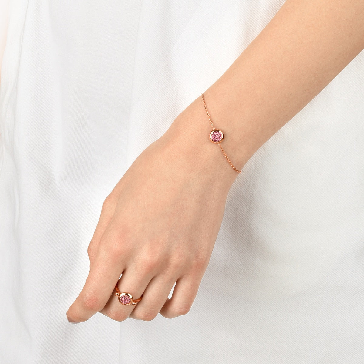 Timeless' 18K Rose Gold Pink Sapphire Bracelet