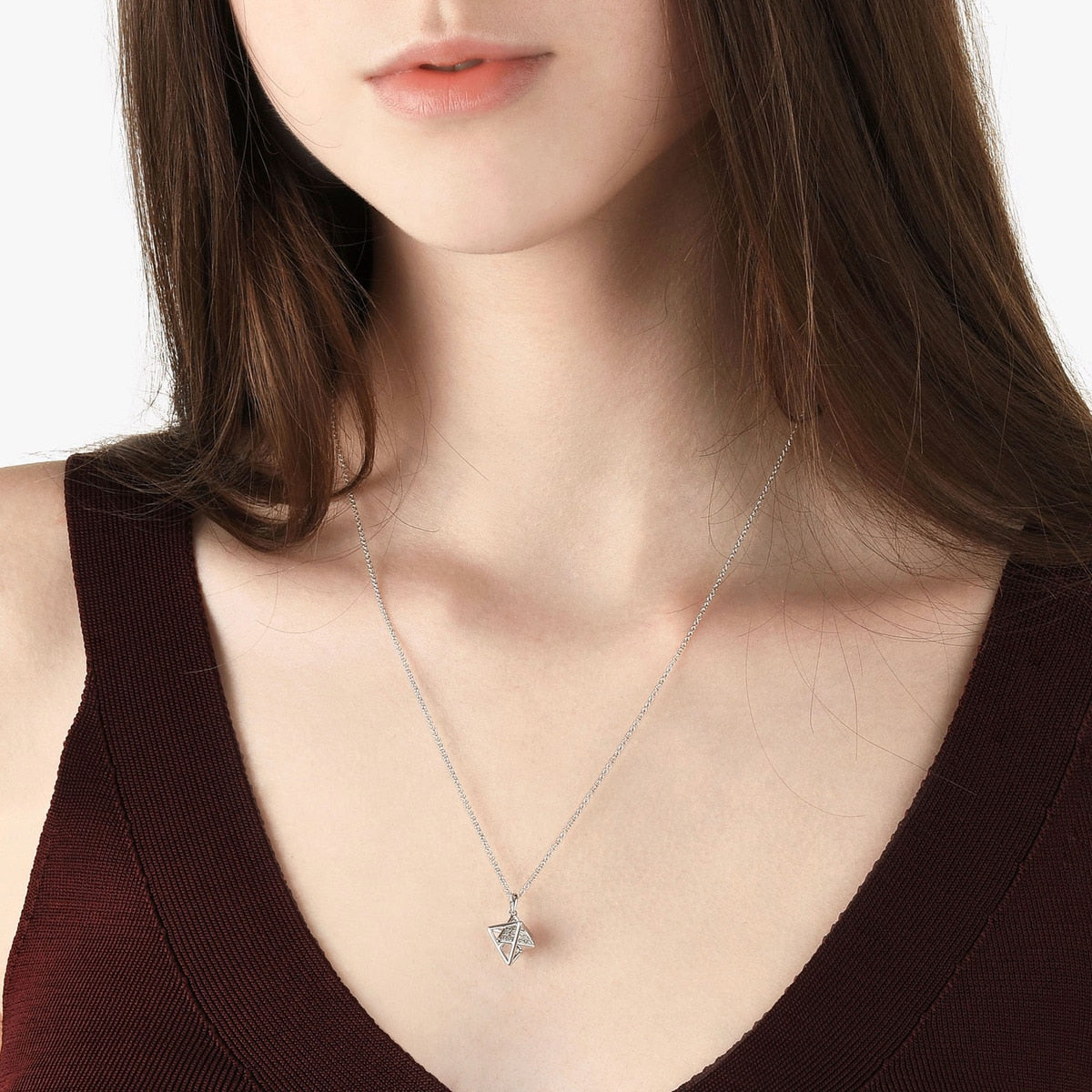 18K White Gold Diamond Necklace