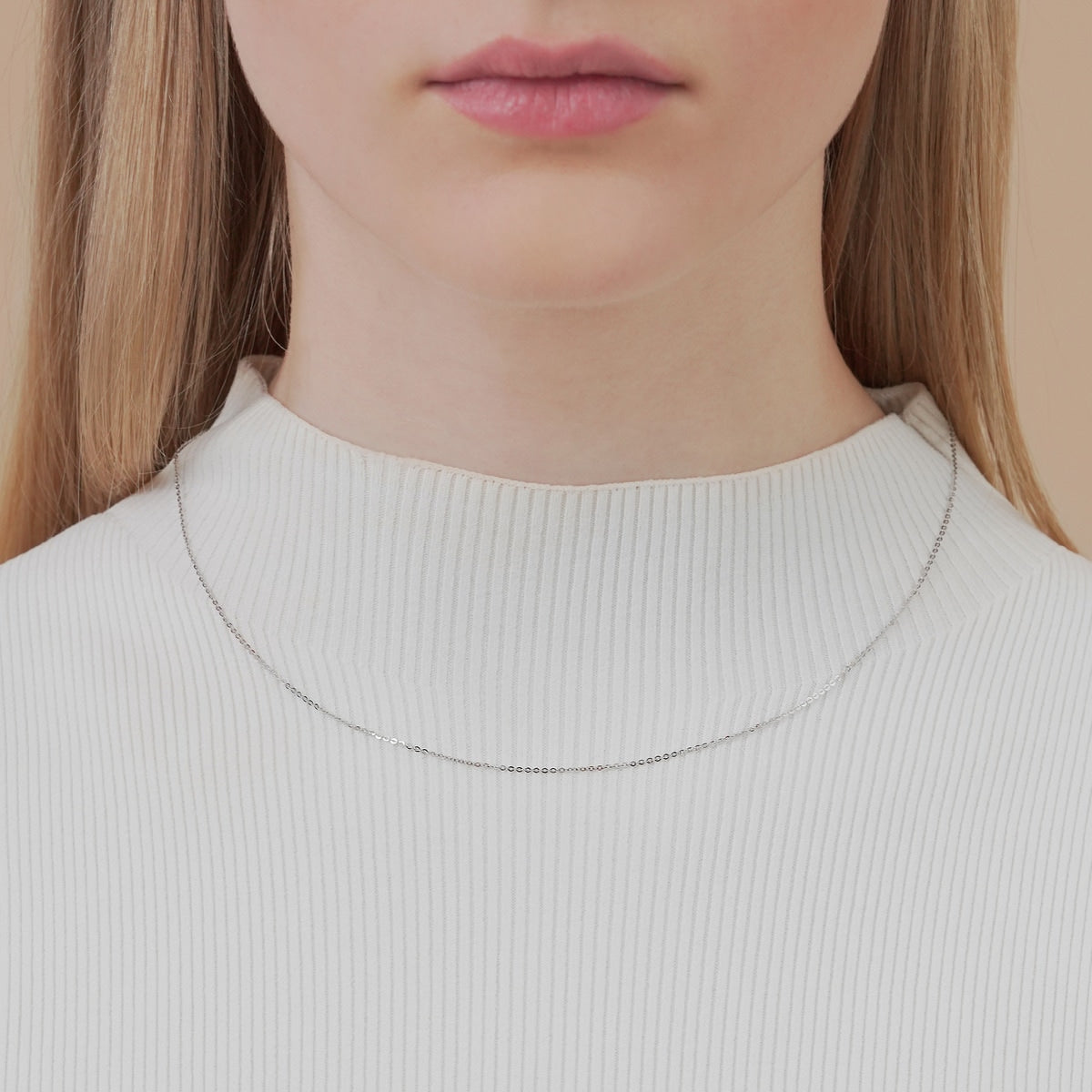 EMPHASIS 'EMP Machinery Chain' 18K White Gold Necklace