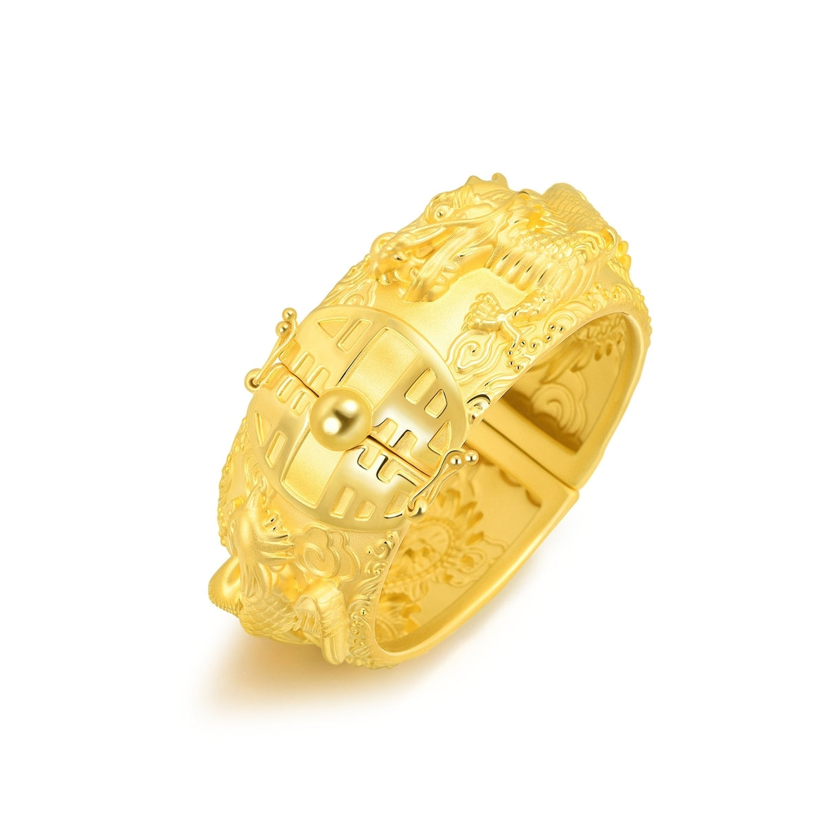 Dragon & Phoenix' 999.9 Gold Bangle