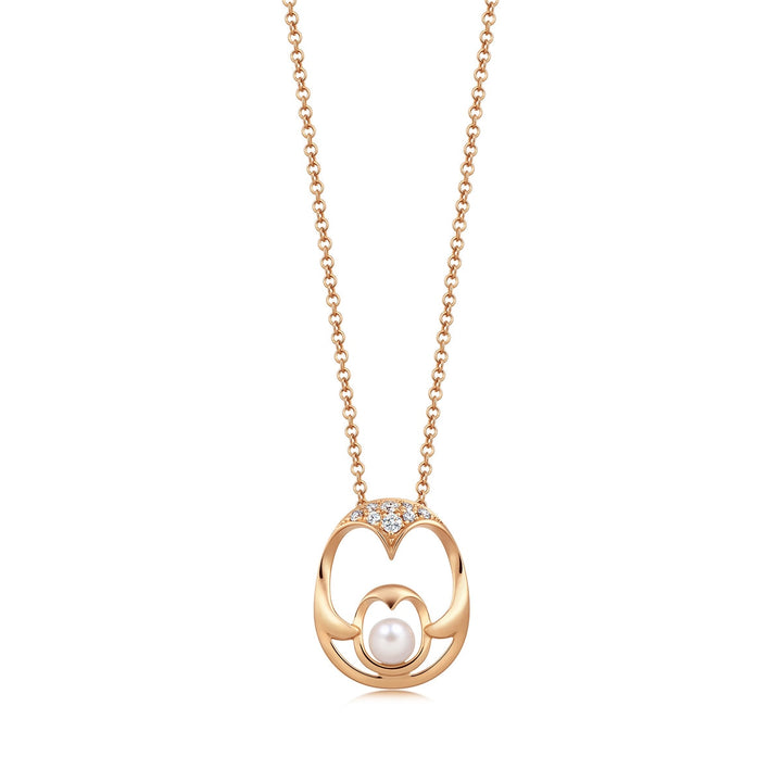 petite-18k-rose-gold-akoya-pearl-little-penguin-necklace-chow-sang-sang