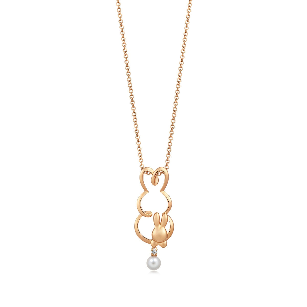 18K Rose Gold Akoya Pearl Necklace
