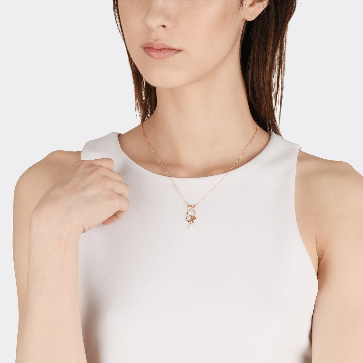 18K/750 Gold (Rose) Japan Akoya Cultured Pearl Necklace