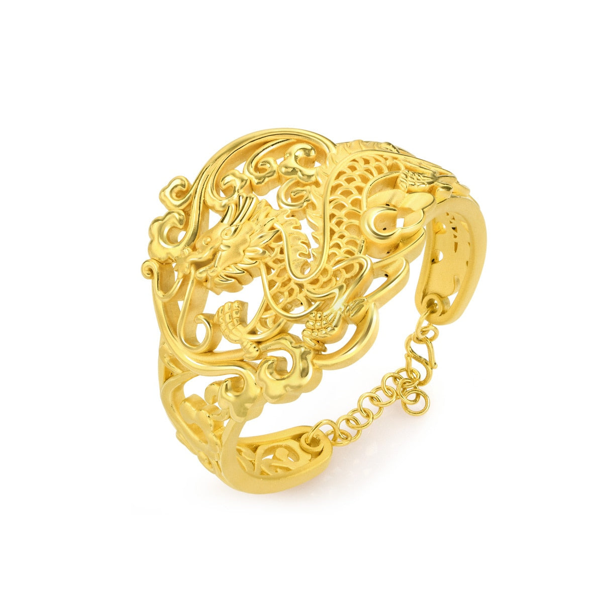 Dragon & Phoenix' 999.9 Gold Bangle