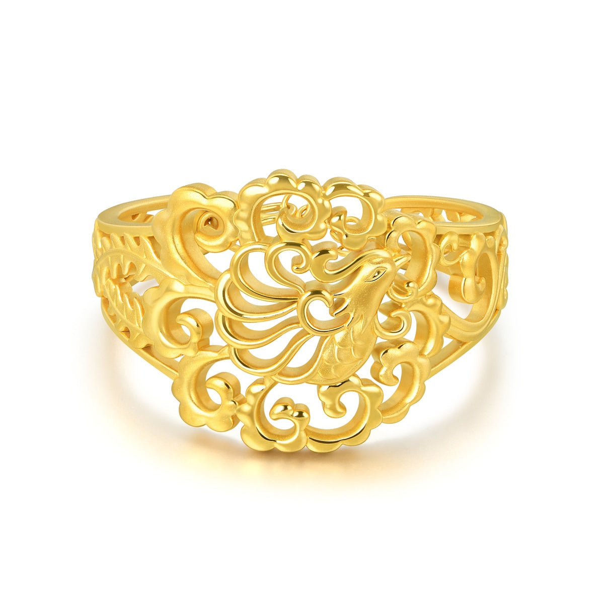 Dragon & Phoenix' 999.9 Gold Bangle