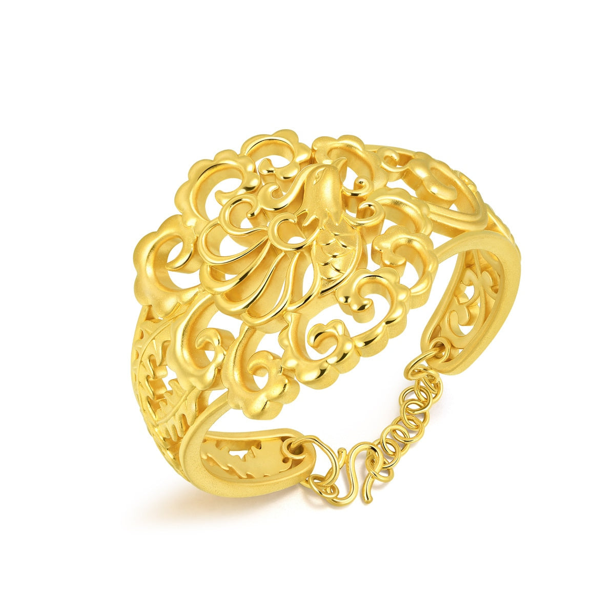 Dragon & Phoenix' 999.9 Gold Bangle