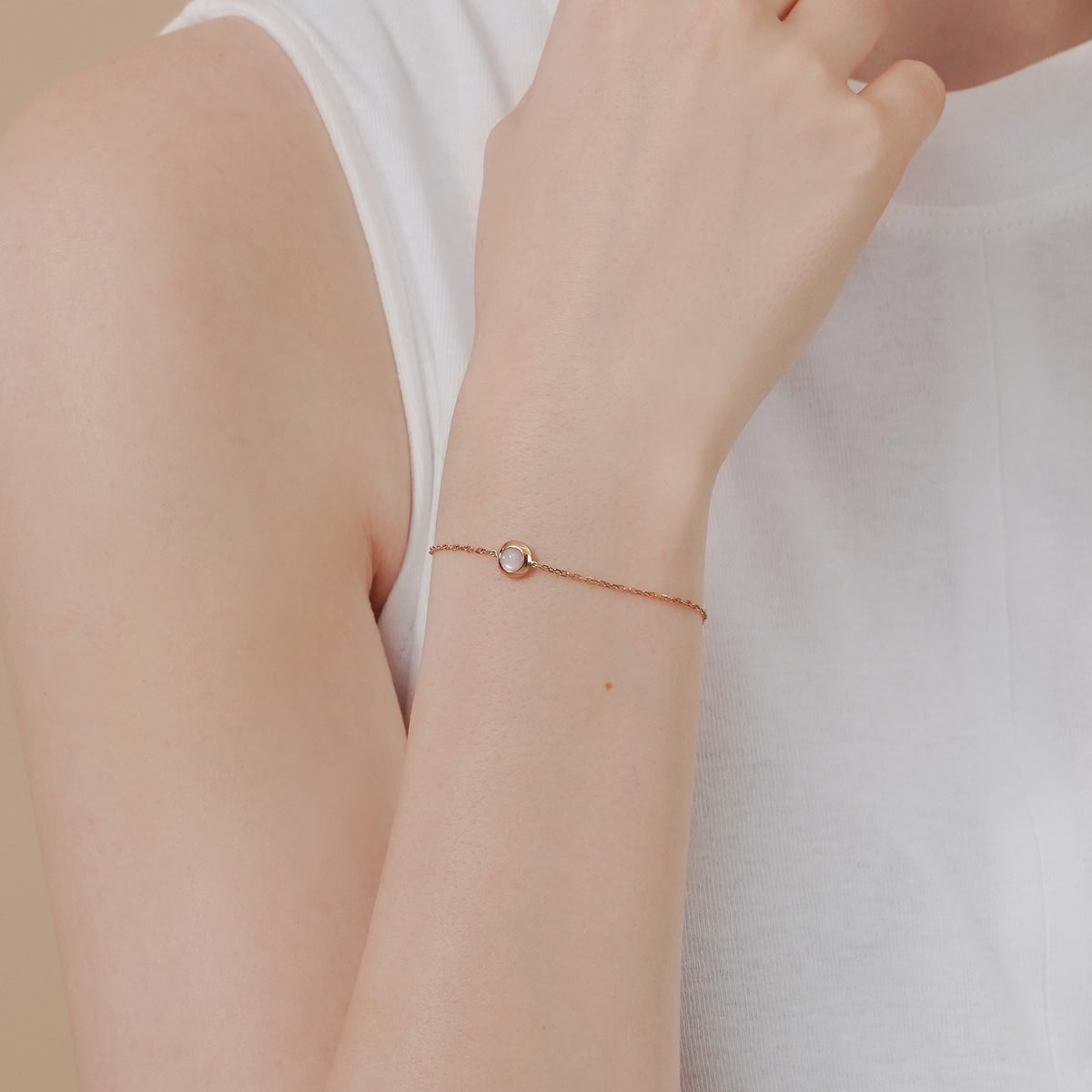 Timeless' 18K Rose Gold Mother of Pearl Bracelet