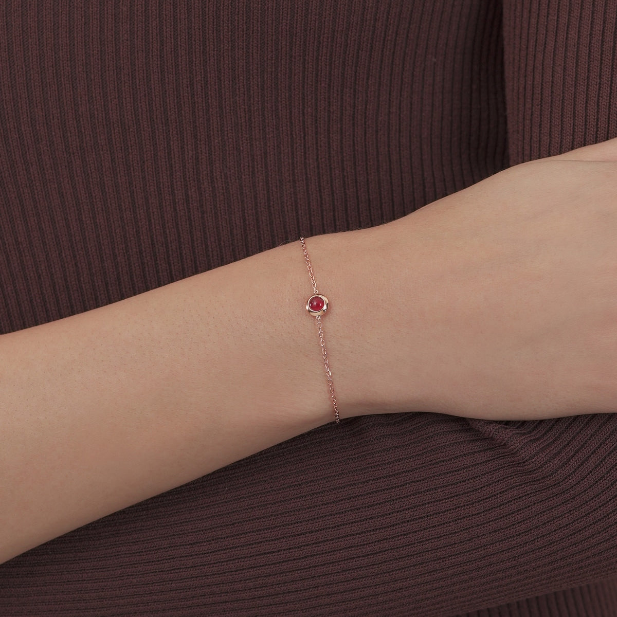 Timeless' 18K Rose Gold Chalcedony Bracelet