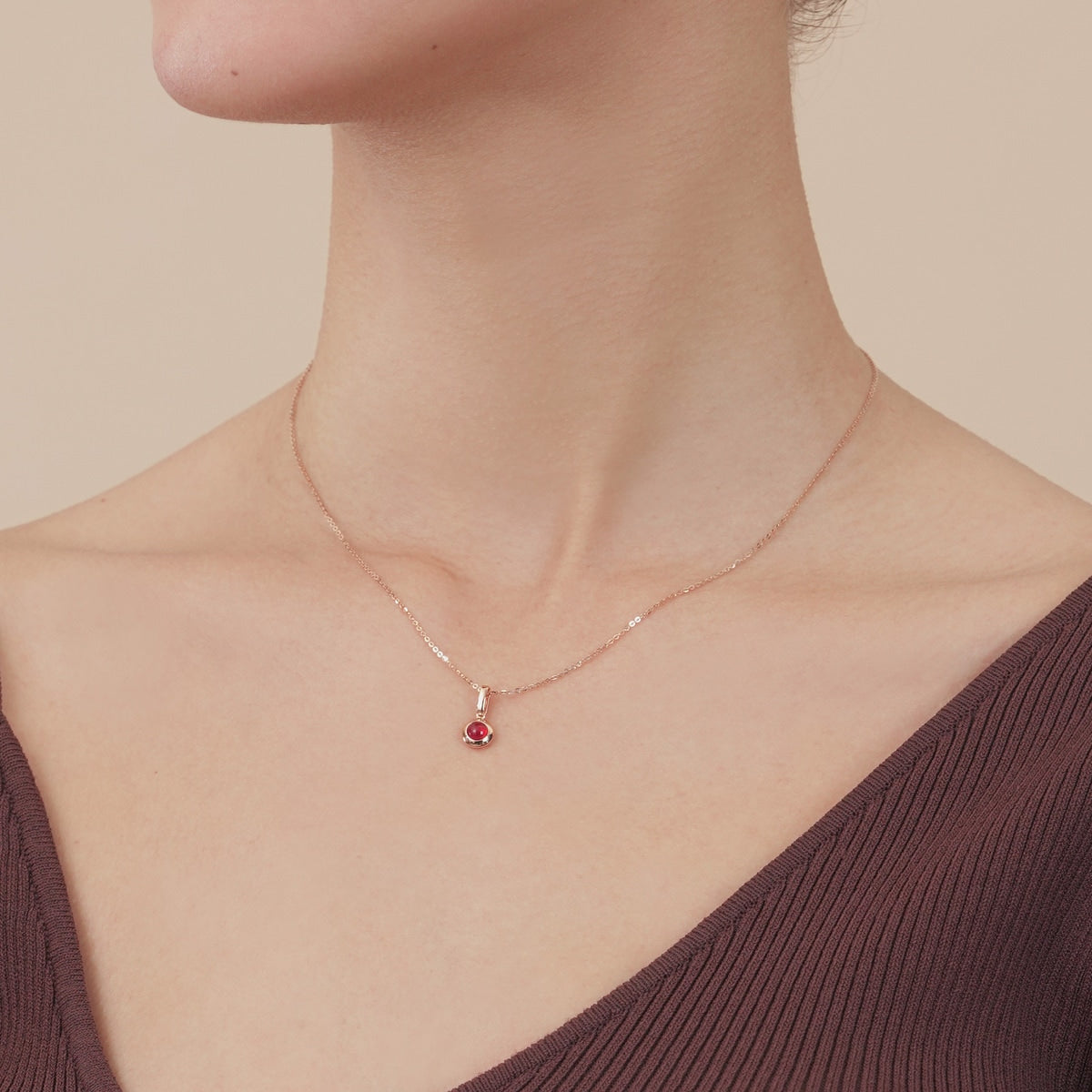 Timeless' 18K Rose Gold Chalcedony Pendant