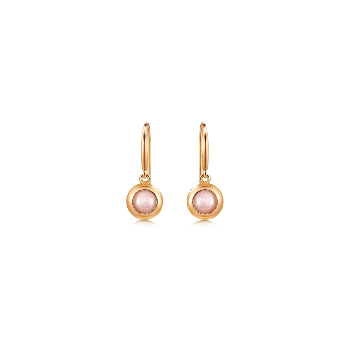 Timeless' 18K Rose Gold Mother of Pearl Earrings