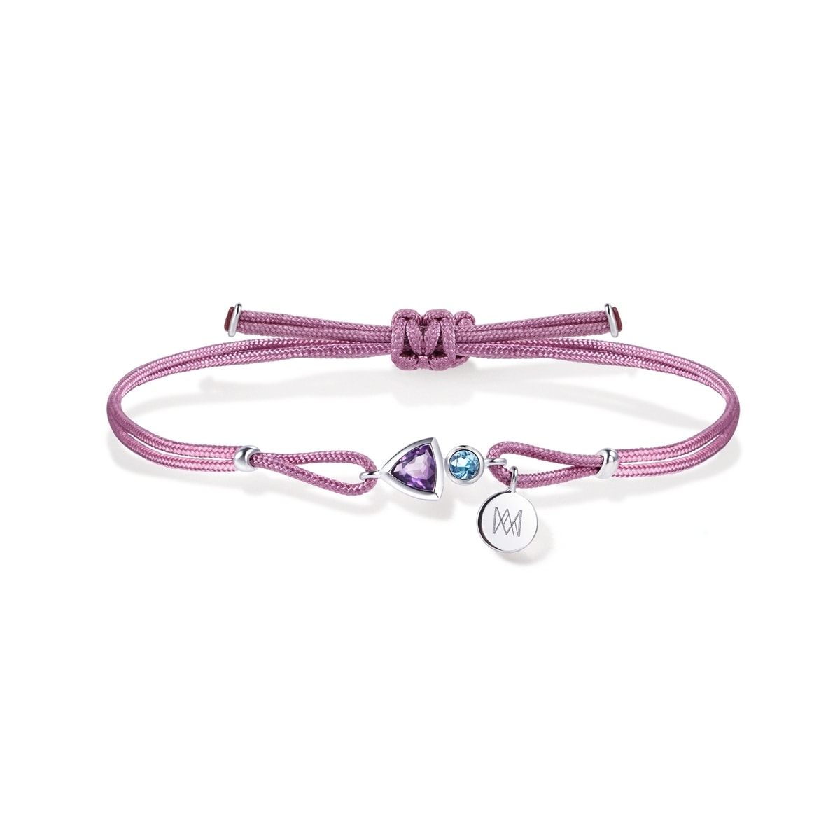 Form' 18K White Gold Amethyst Bracelet