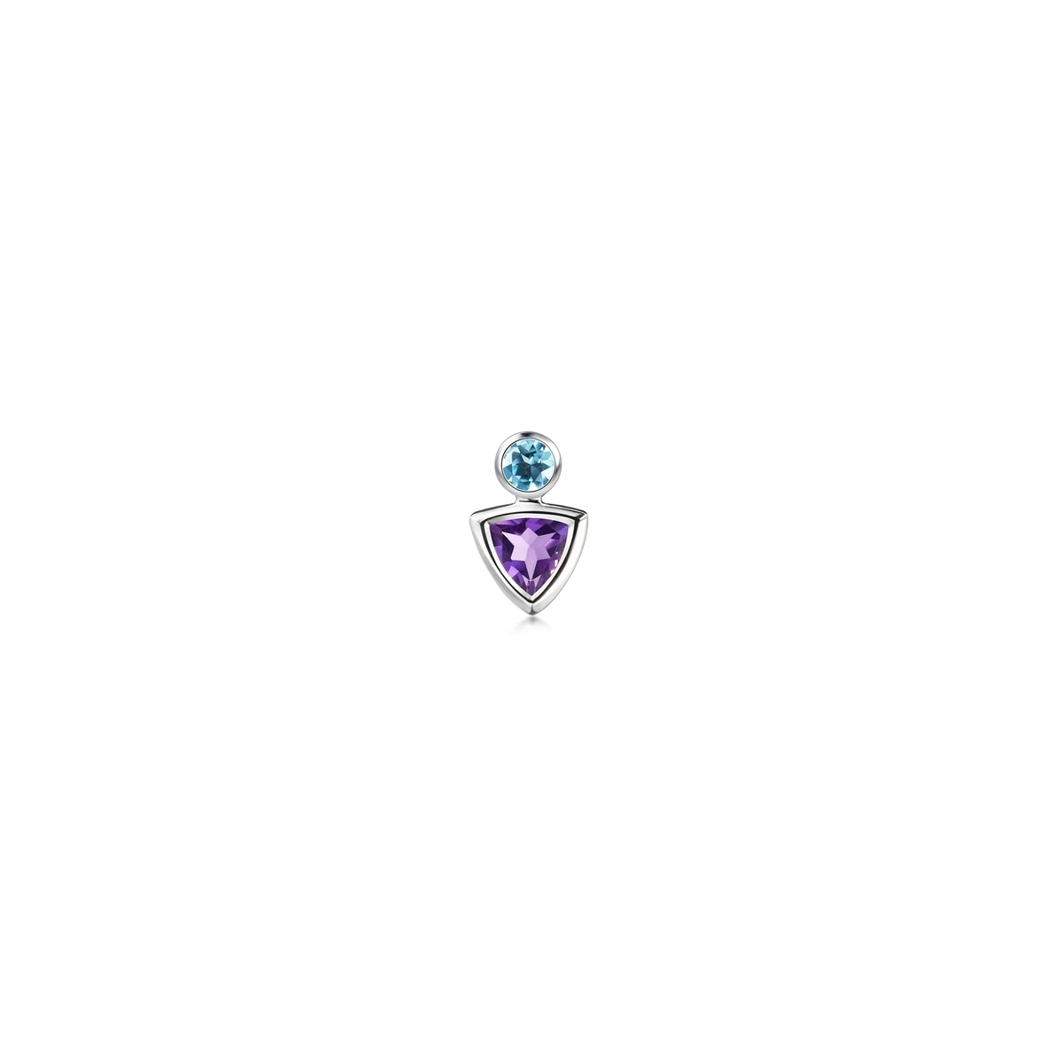 Form'18K White Gold Amethyst Single Earring