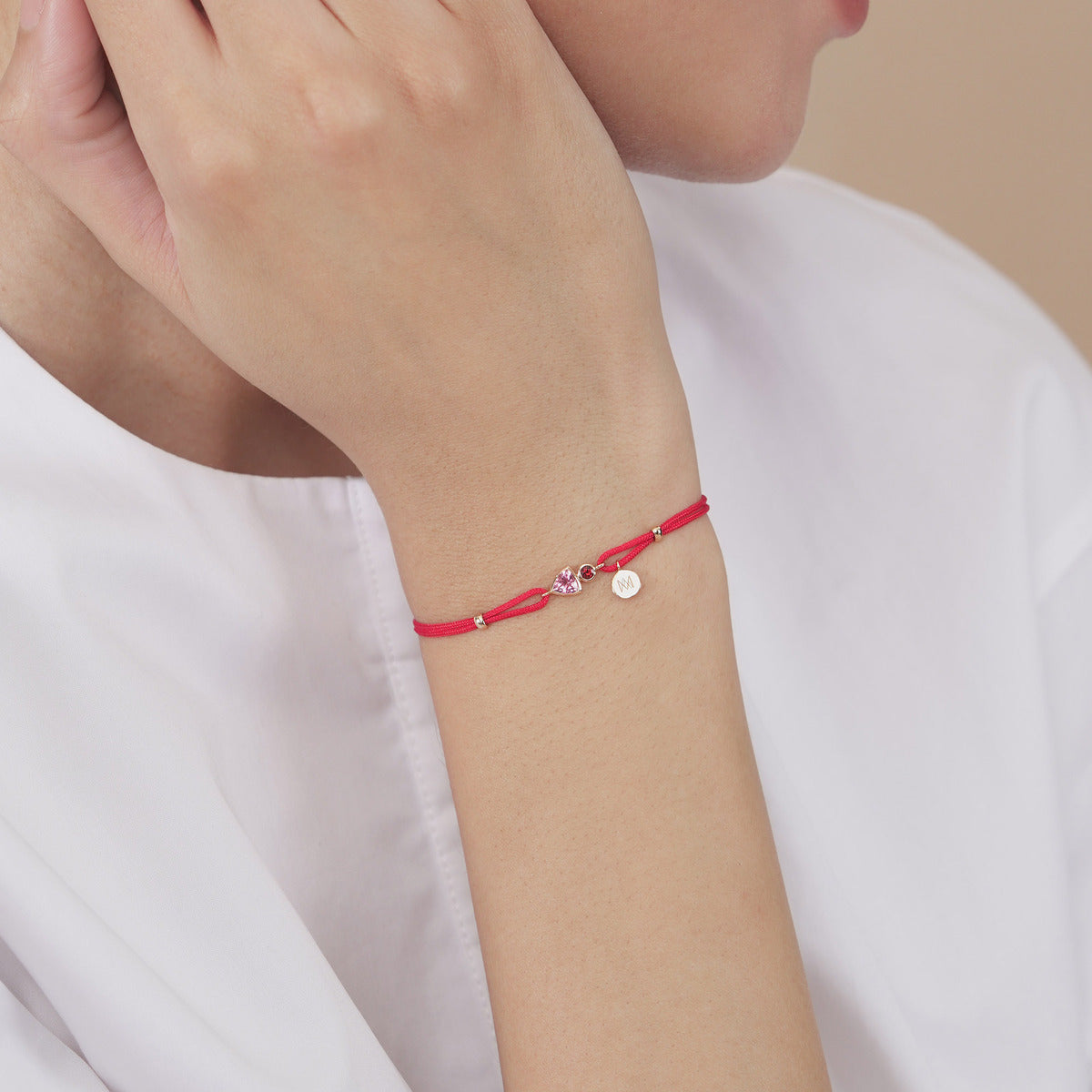 Form' 18K Rose Gold Pink Tourmaline Bracelet