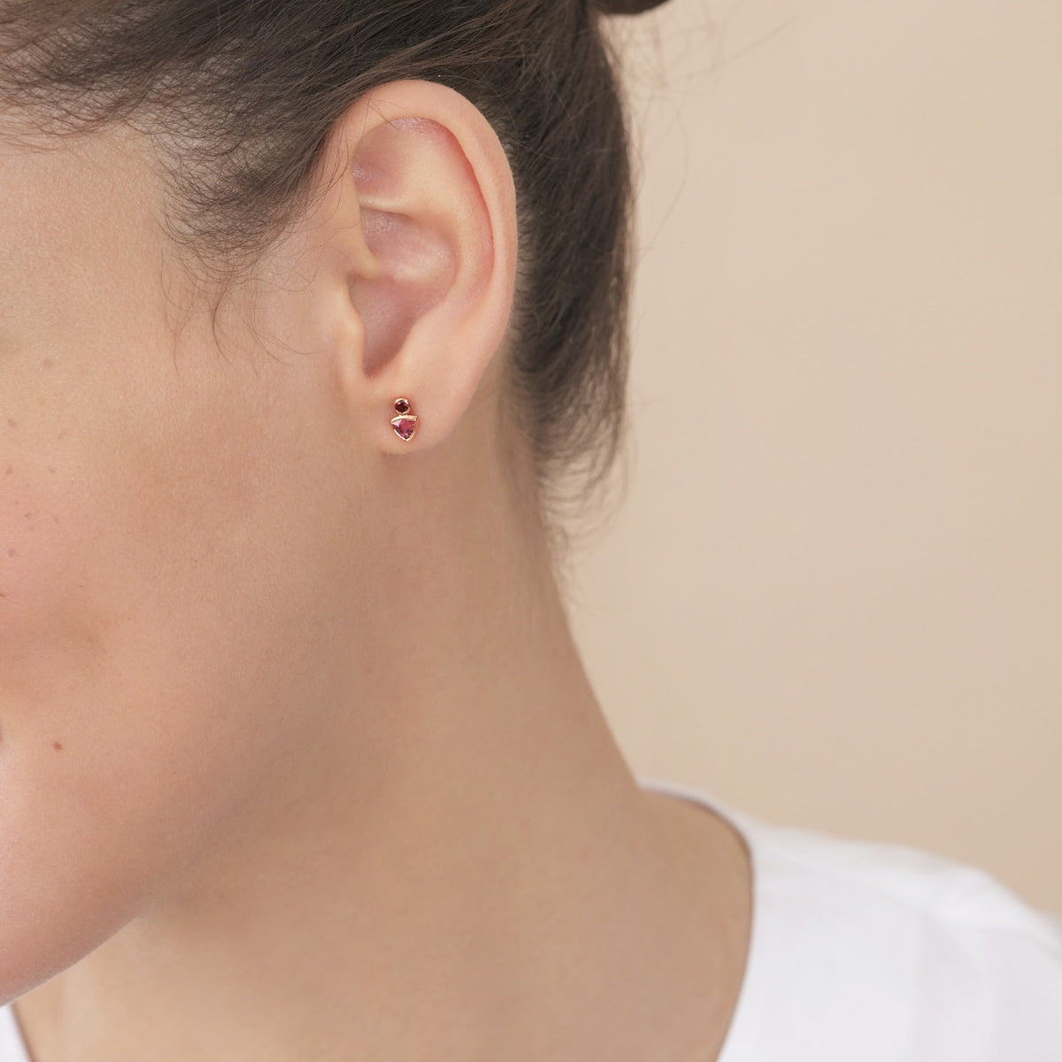 Form'18K Red Gold Pink Tourmaline Single Earring