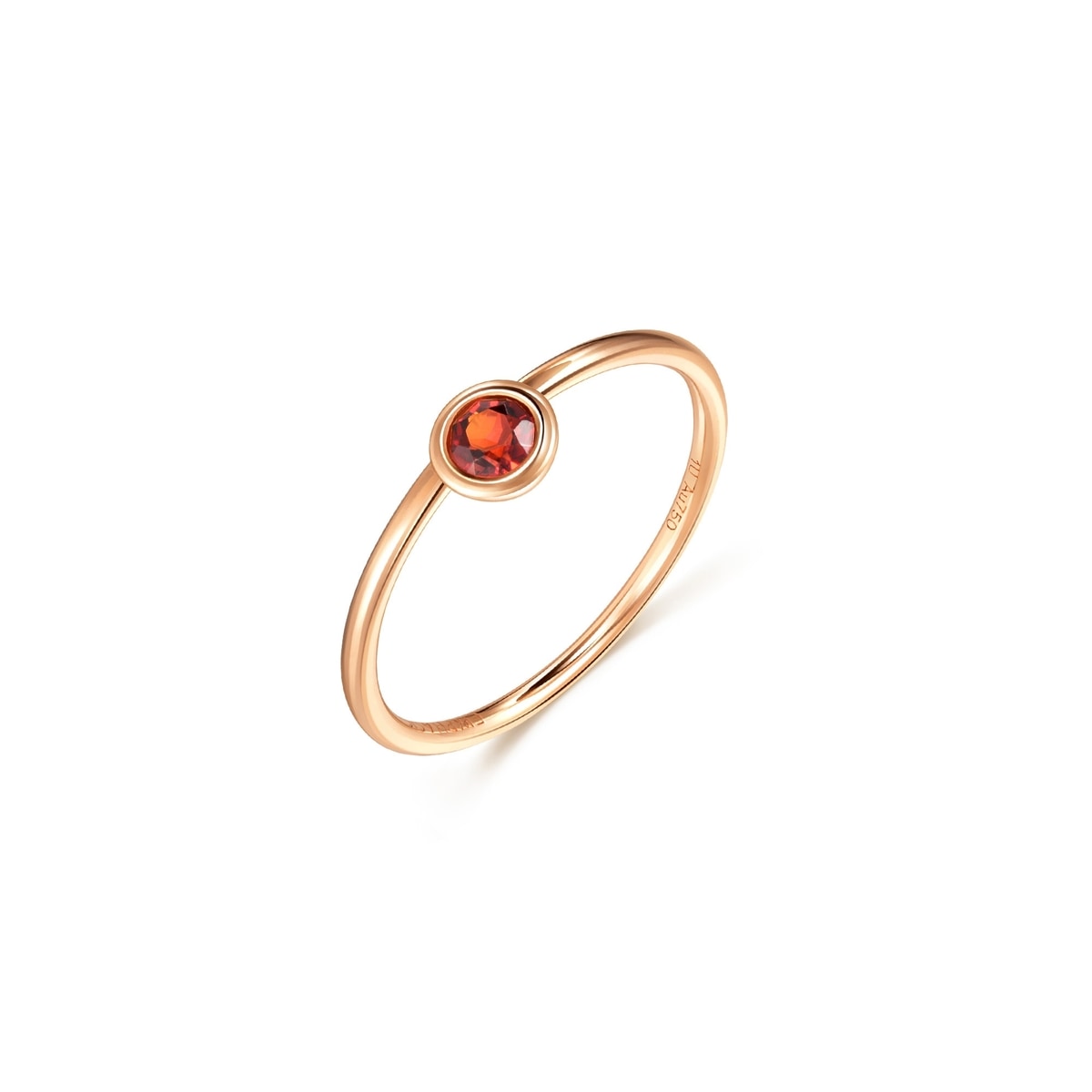 Form' 18K Rose Gold Garnet Ring