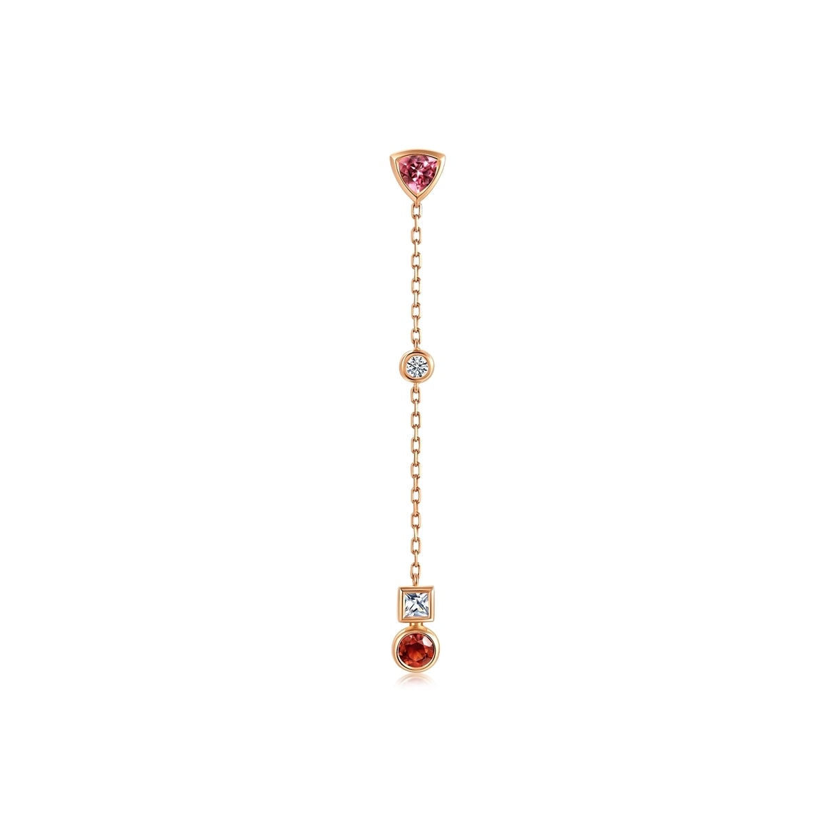 form-rose-gold-pink-tourmaline-single-earring-chow-sang-sang