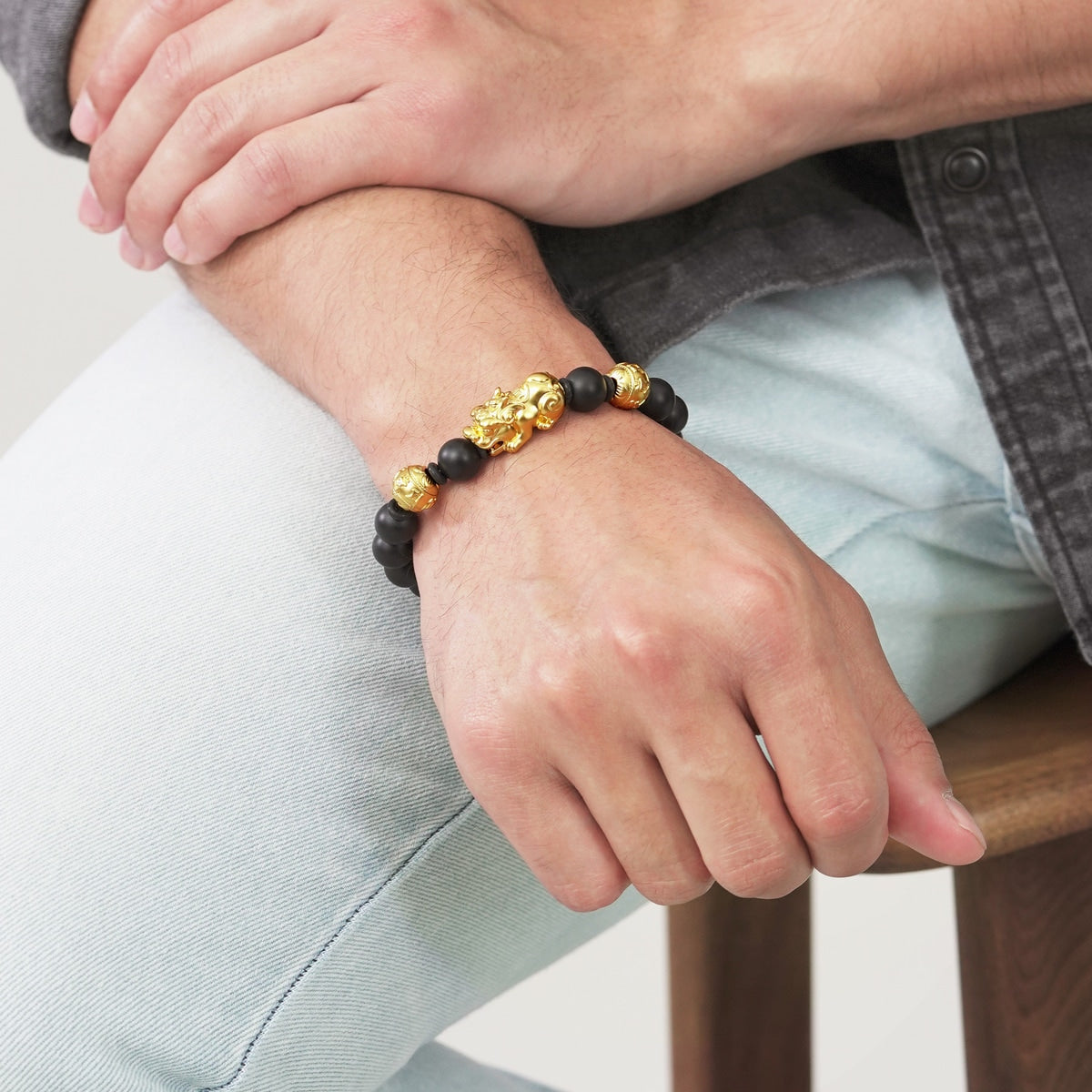 Om Mani Padme Hum' 999 Gold Bracelet