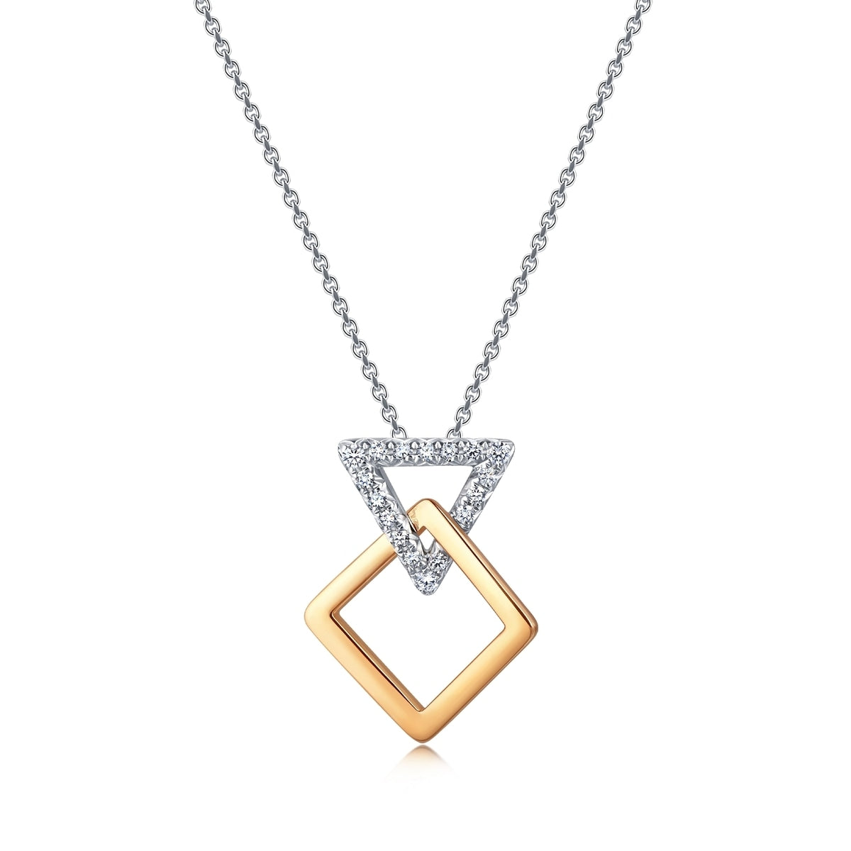 Form' 18K White & Red Gold Diamond Pendant