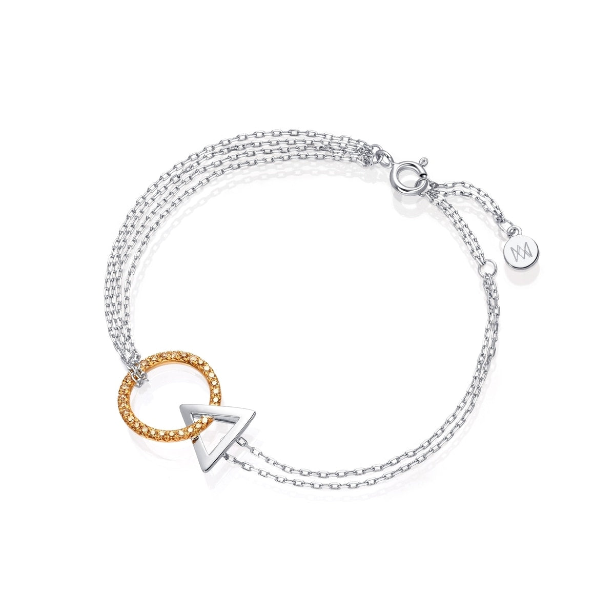 Form' 18K Yellow & White Gold Brown Diamond Bracelet