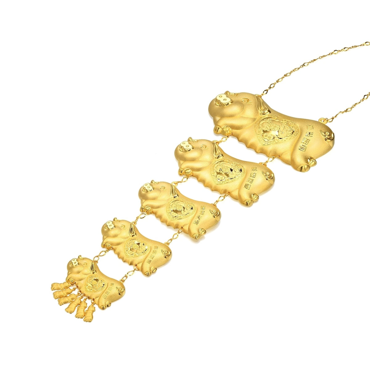 Love Symbol' 999.9 Gold Pig Necklace