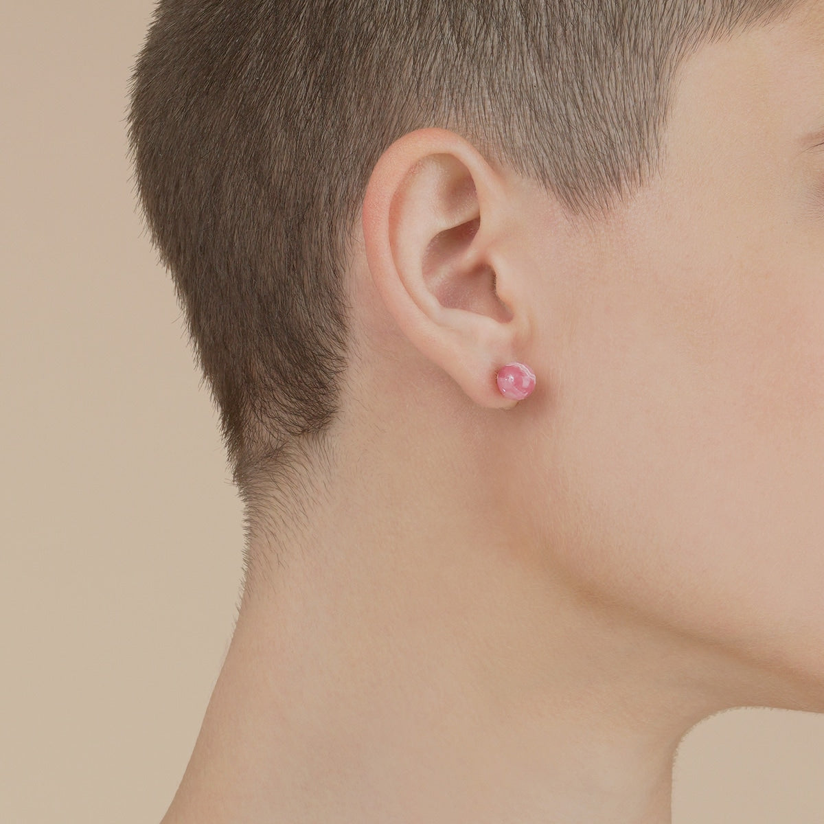 18K/750 Gold (Rose) Rhodochrosite Earrings