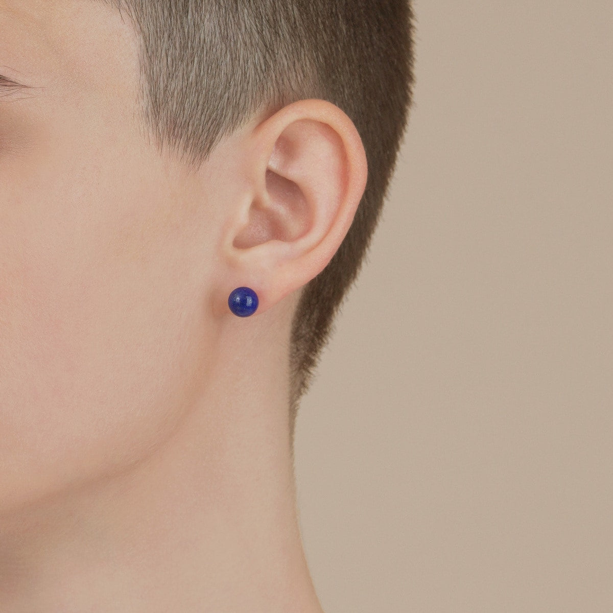 Cosmos' 18K White Gold Lapis Lazuli Earrings