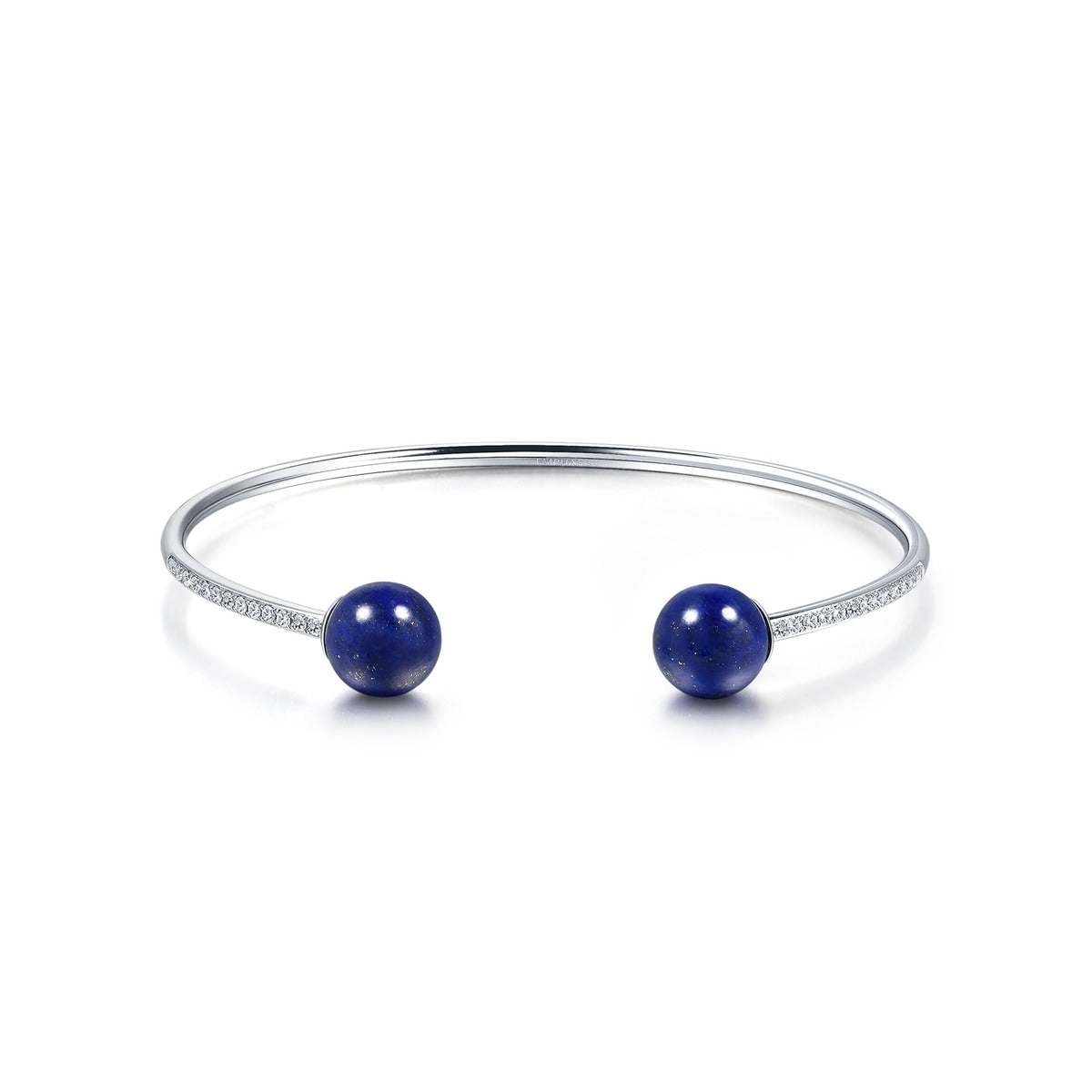 Cosmos' 18K White Gold Lapis Lazuli Bangle