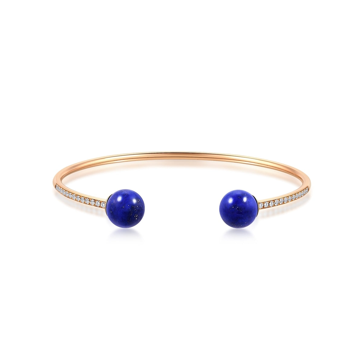 18K/750 Gold (Rose) Lapis Lazuli Bangle