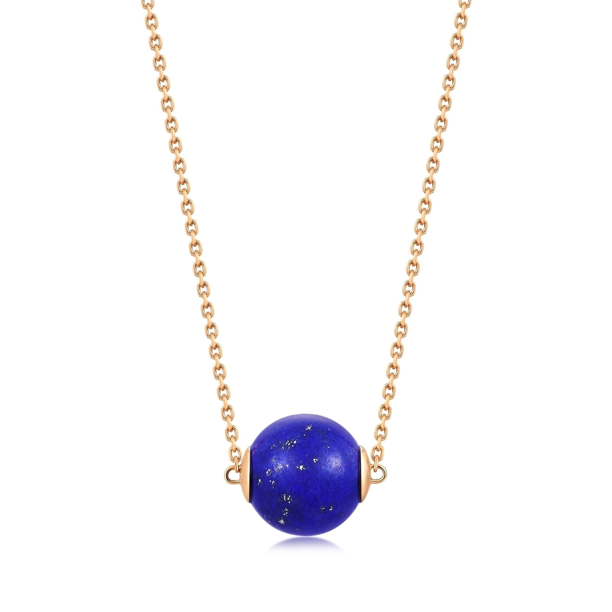 18K/750 Gold (Rose) Lapis Lazuli Necklace
