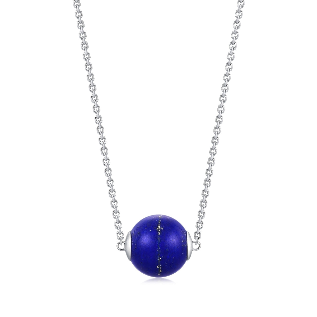 18K/750 Gold (White) Lapis Lazuli Necklace