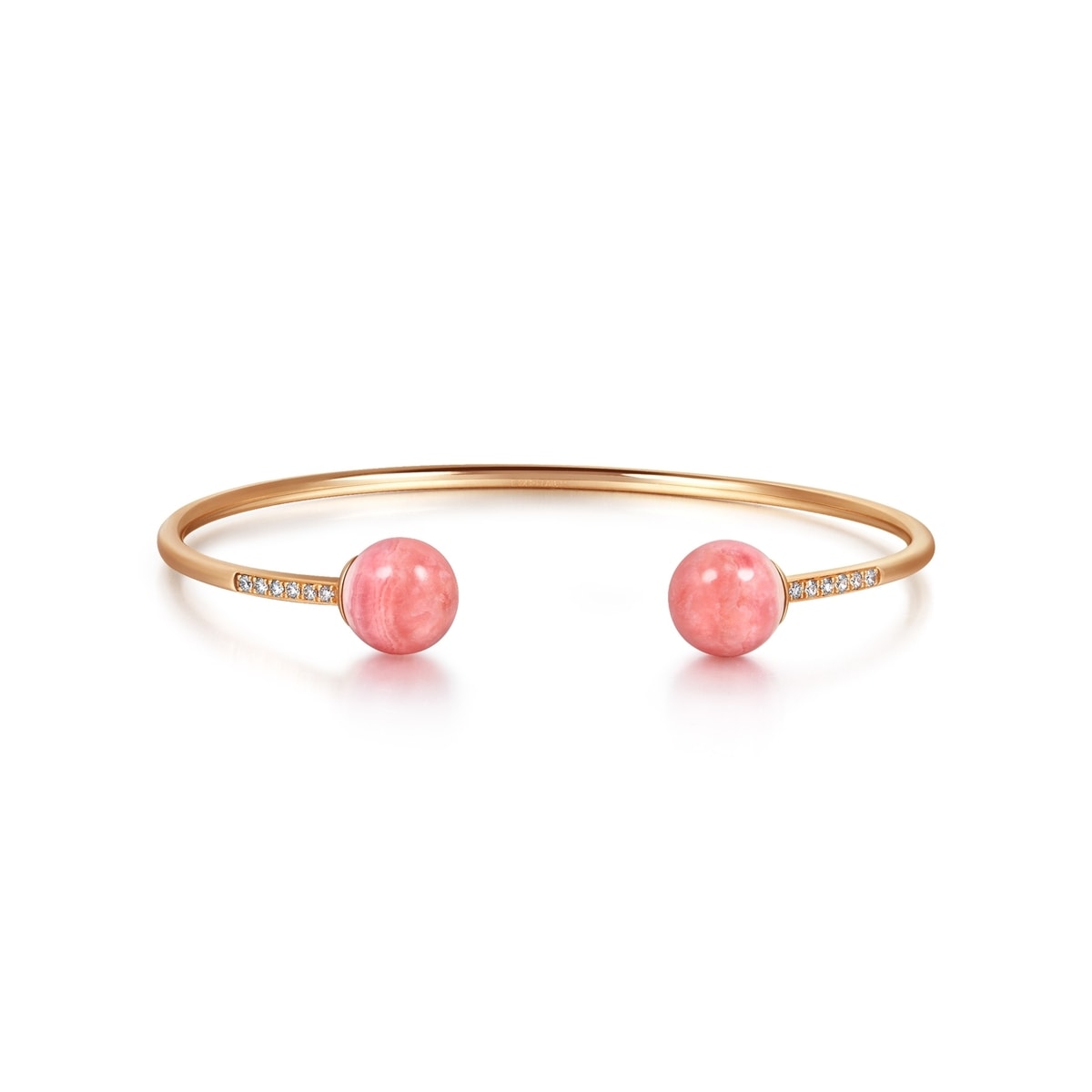 Cosmos' 18K Rose Gold Rhodochrosite Bangle