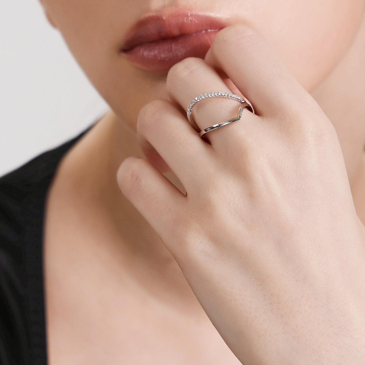 EMPHASIS 'Form' 18K White Gold Diamond Ring