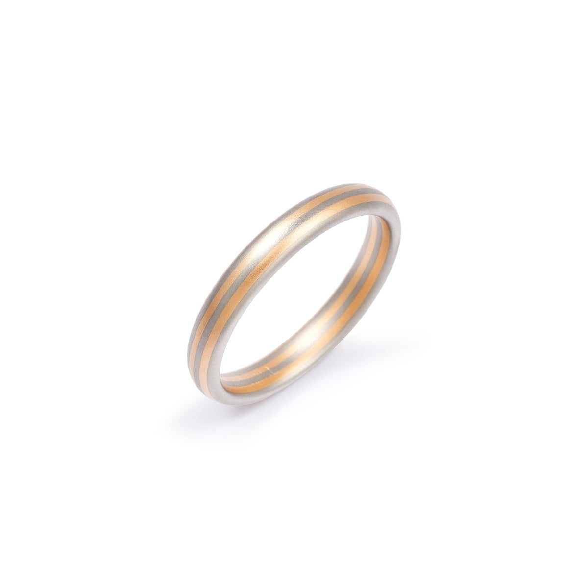 Entwine' 18K Gold & 950 Platinum Ring (Lady's style)