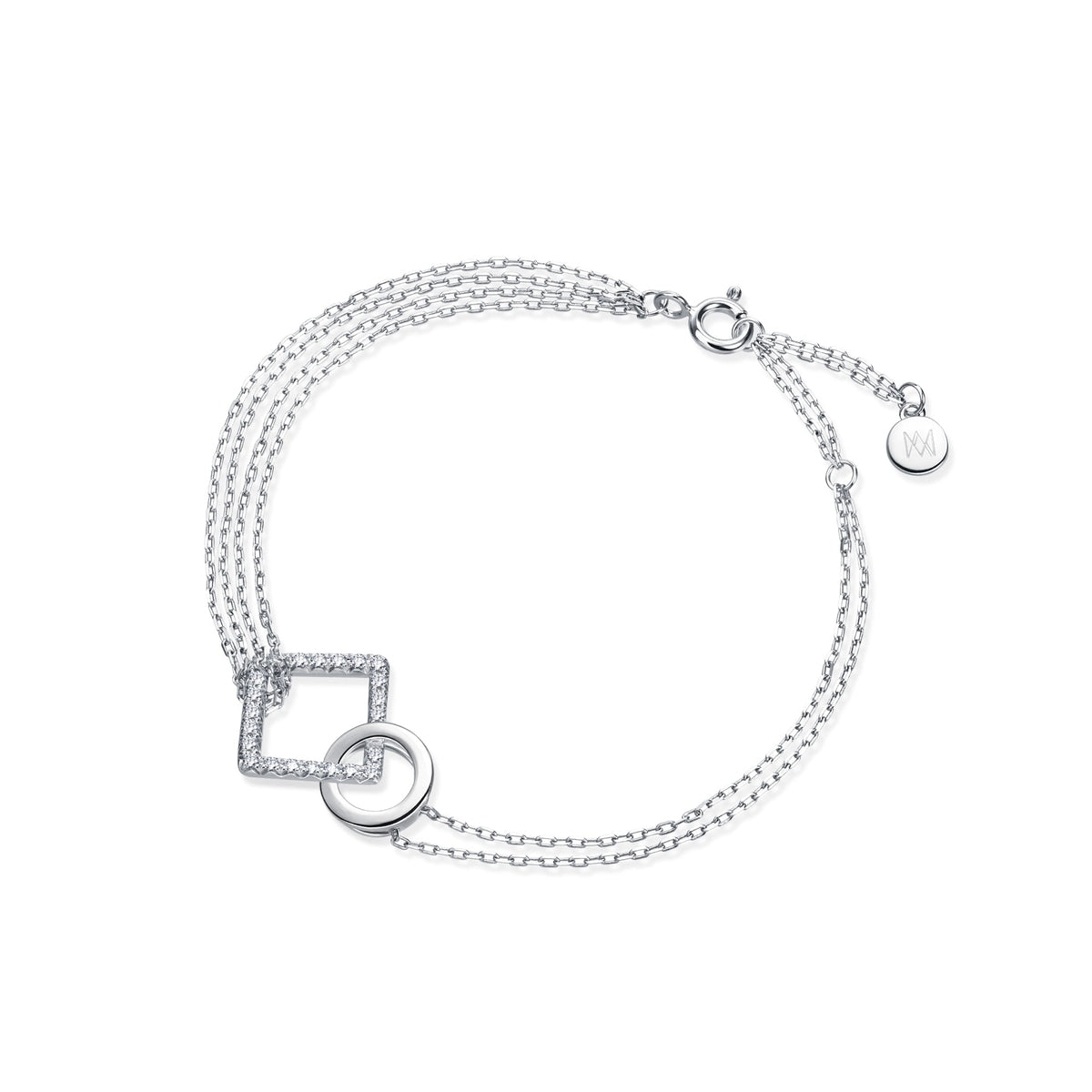Form' 18K White Gold Diamond Bracelet