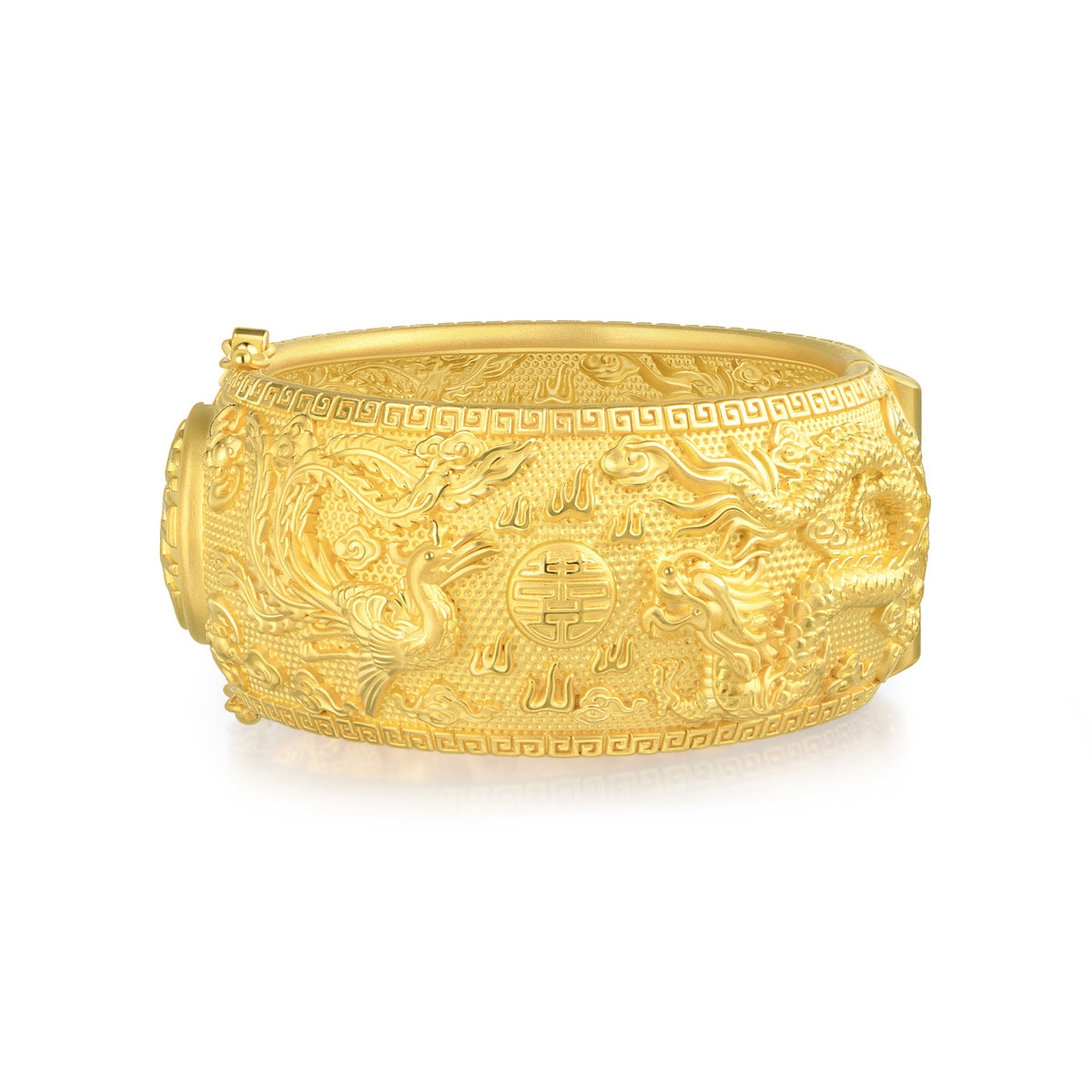 Dragon & Phoenix' 999.9 Gold Bangle