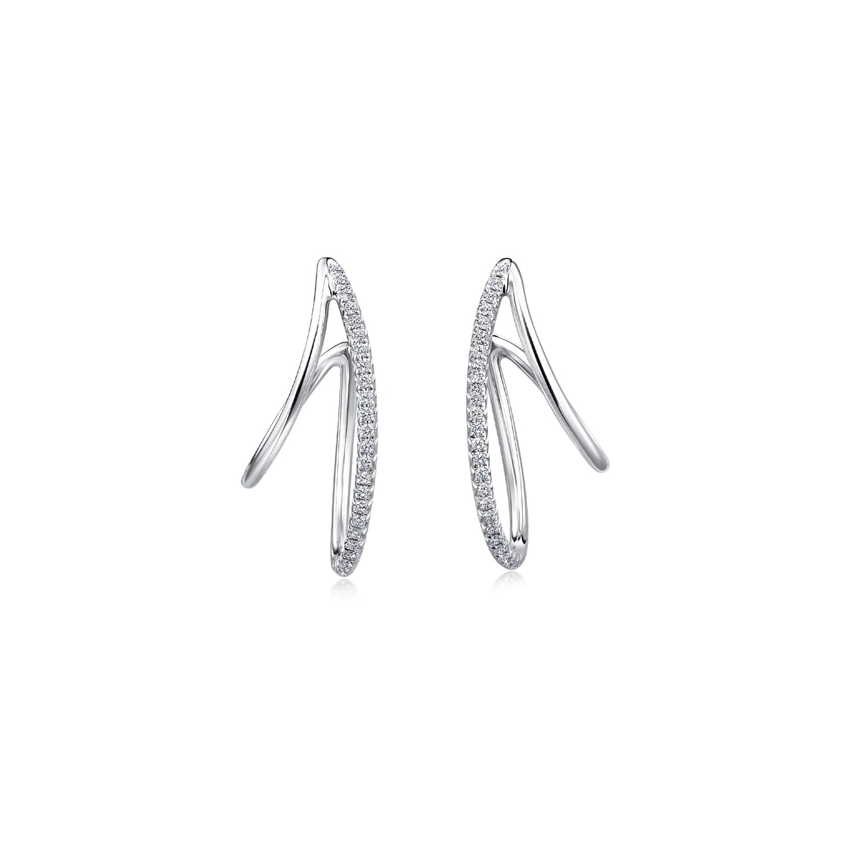 Form' 18K White Gold Diamond Earrings