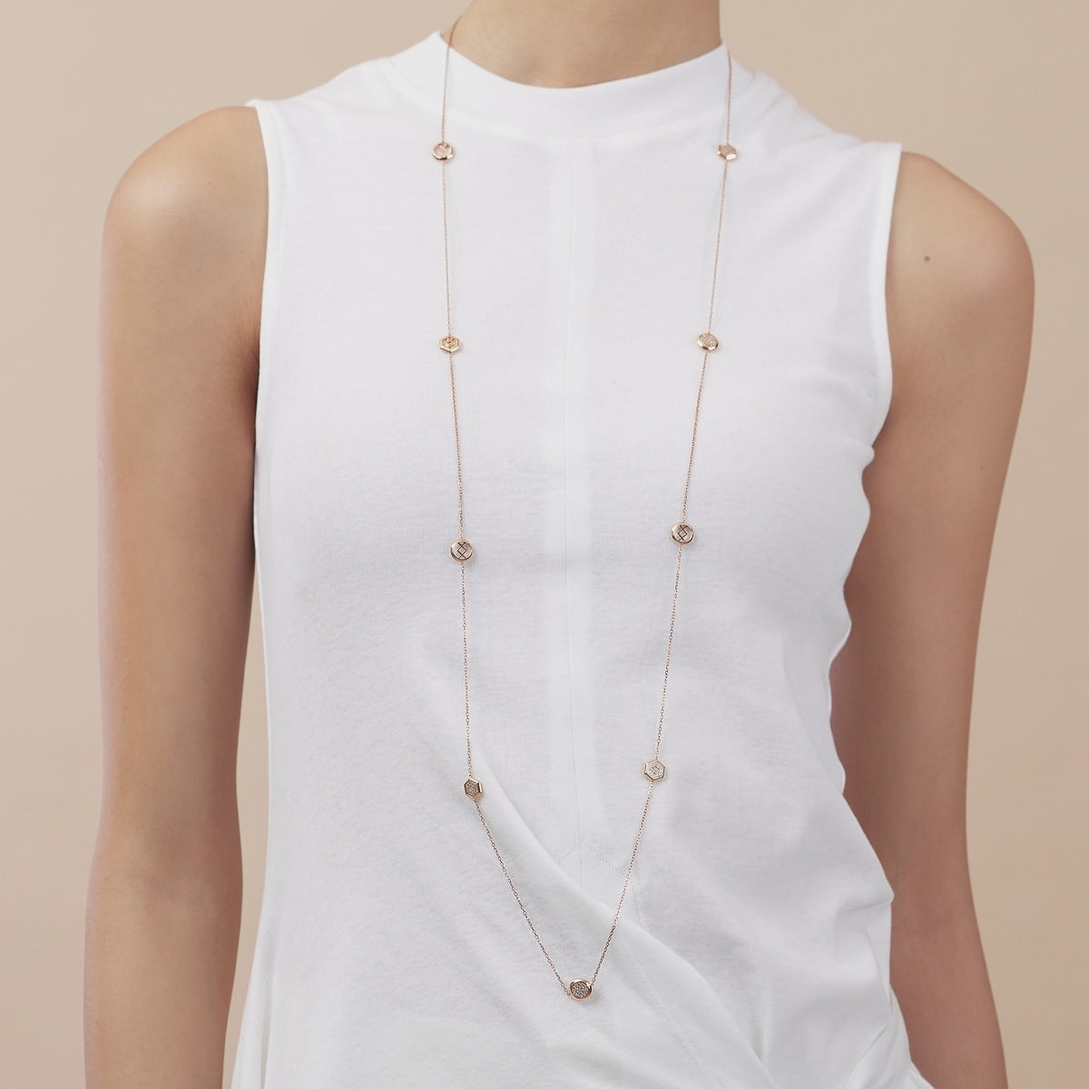 Timeless' 18K Rose Gold Brown Diamond Necklace