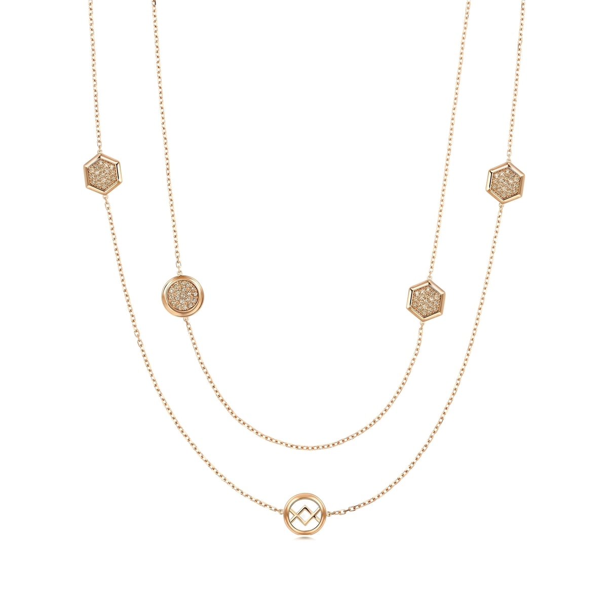 Timeless' 18K Rose Gold Brown Diamond Necklace