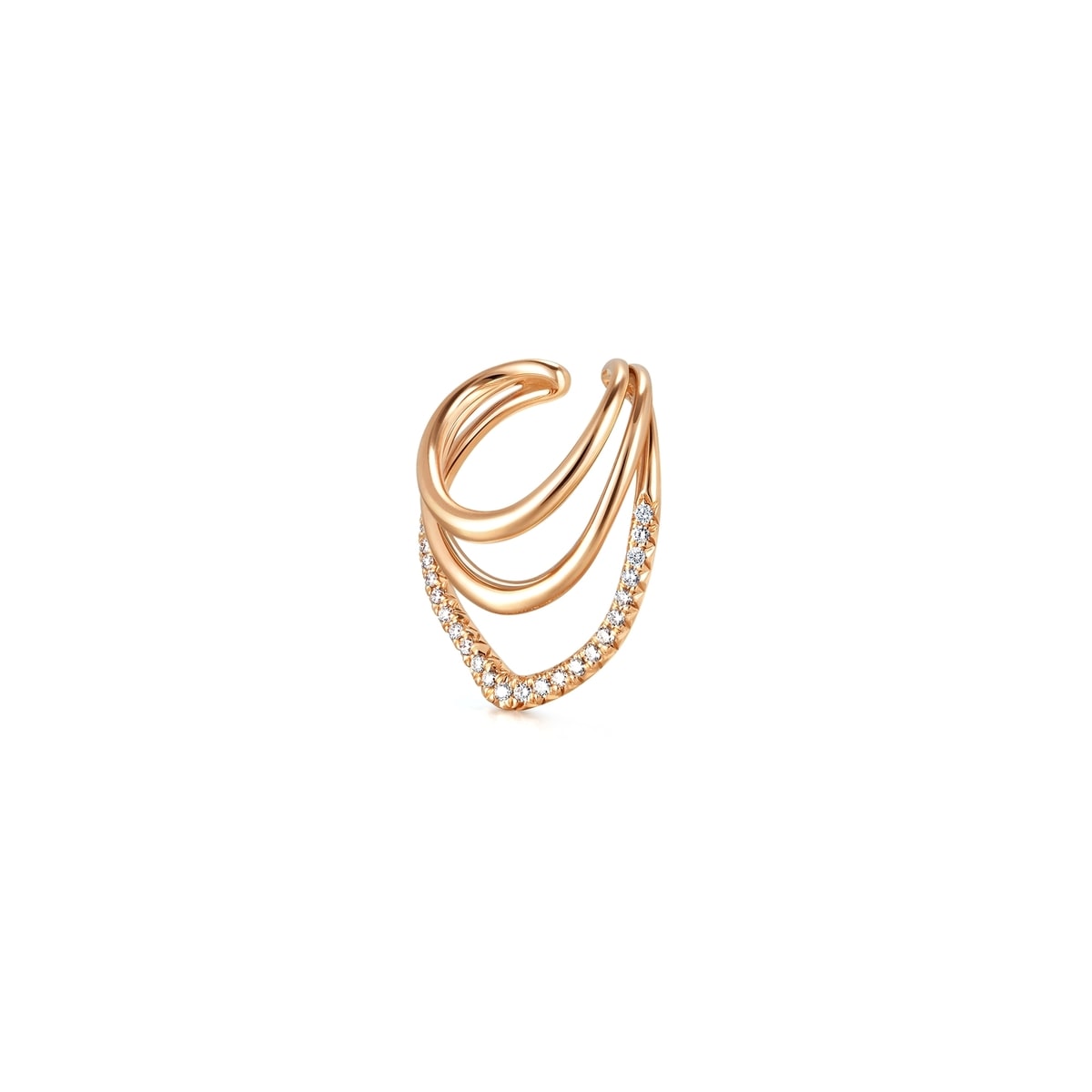 Form'18K Red Gold Diamond Single Ear Cuff